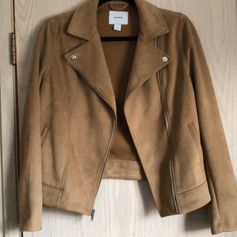 Faux Suede Moto Jacket